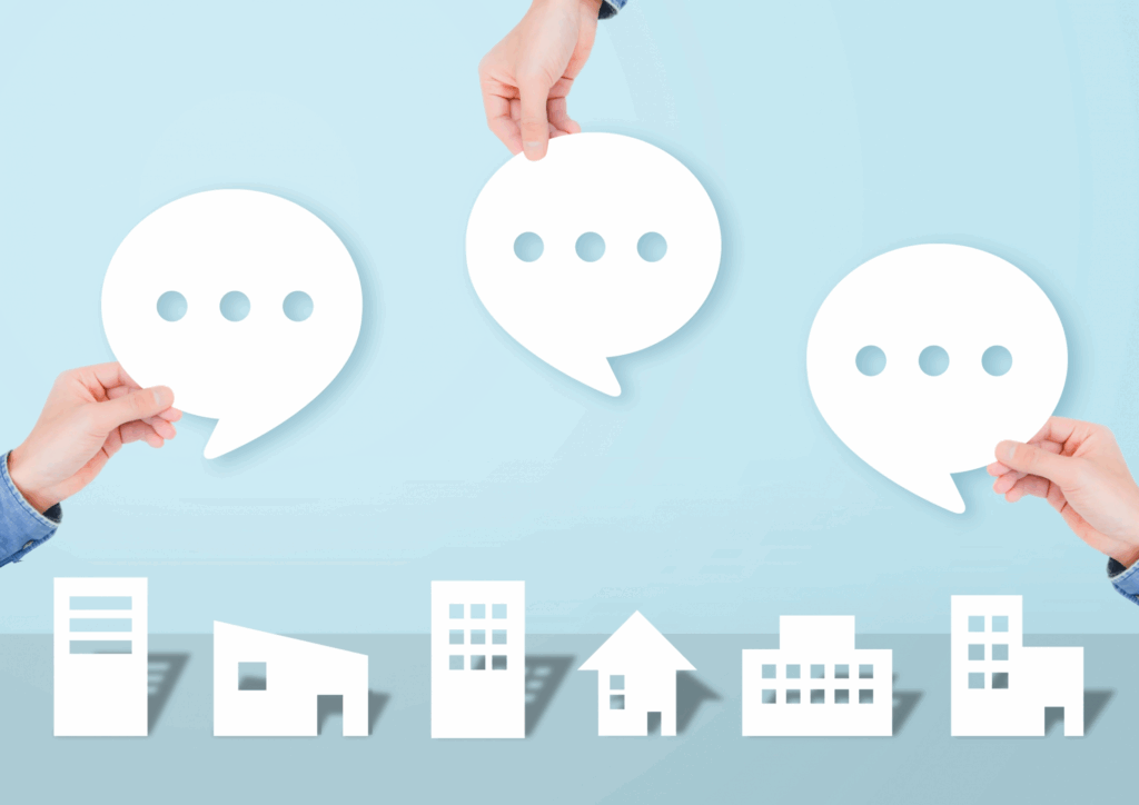 色々な吹き出しアイコンでエピソードを表した画像