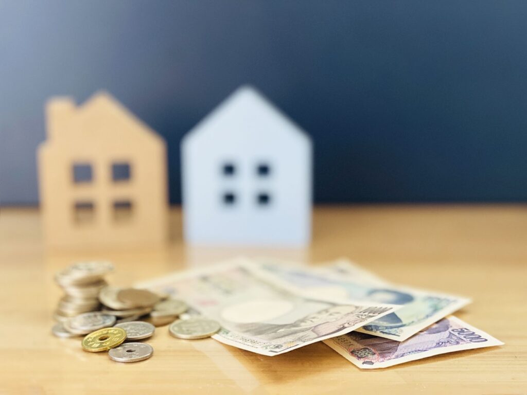 cash on table blurred background