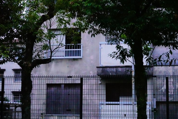 県営住宅の外観