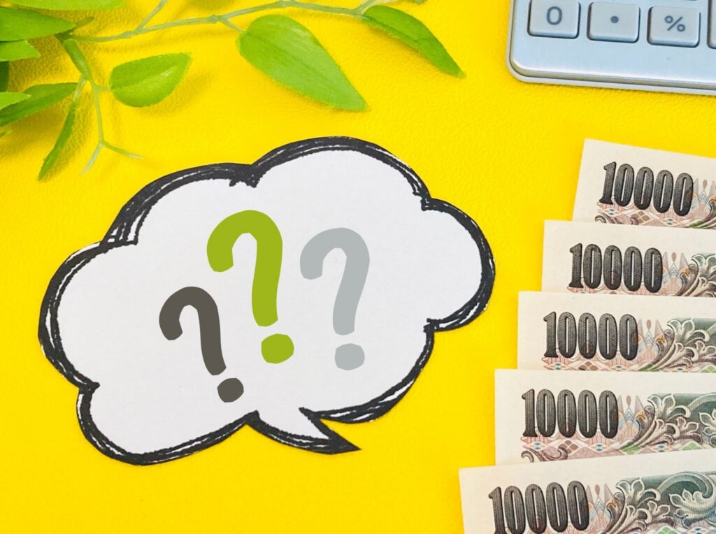 question marks money