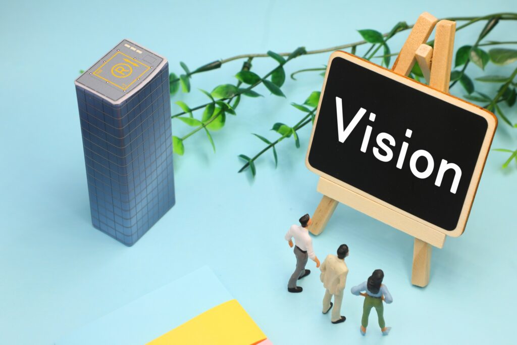 vision blue background