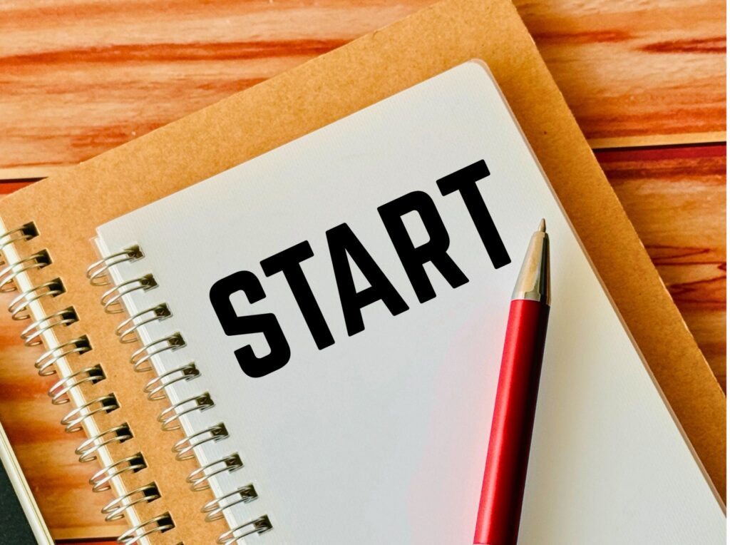 notebook start pencil