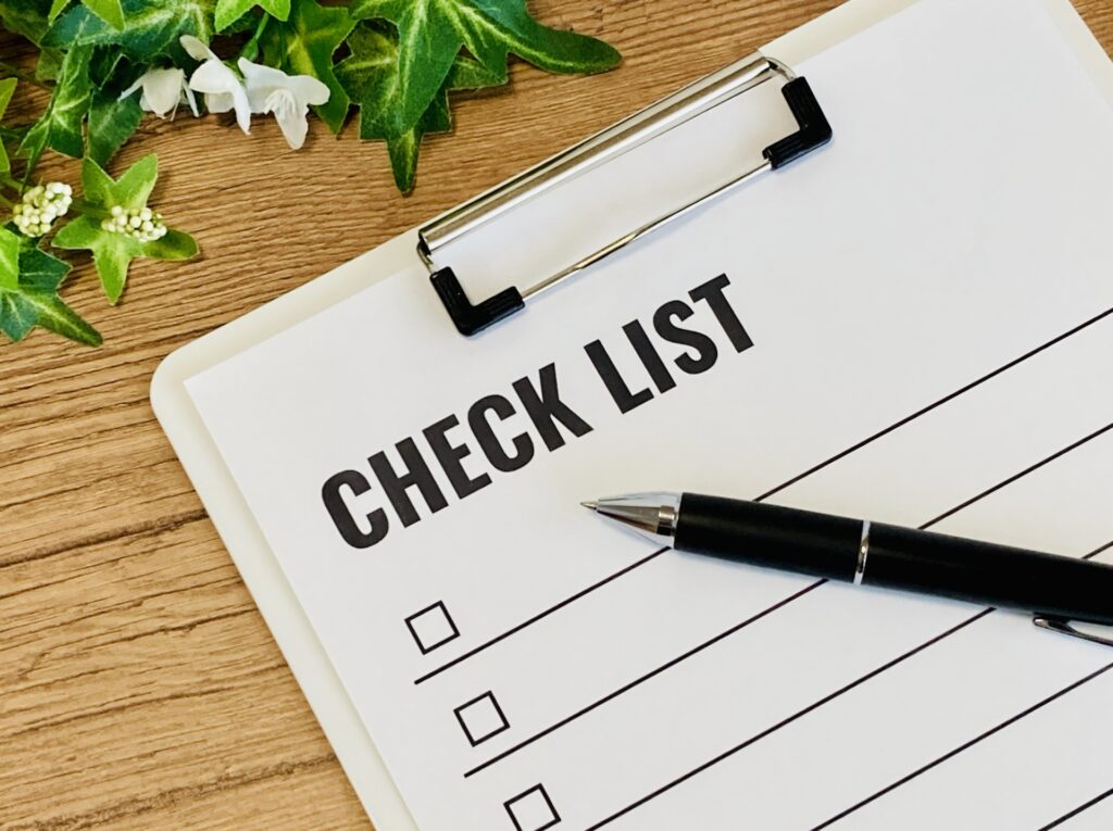 checklist blank wood