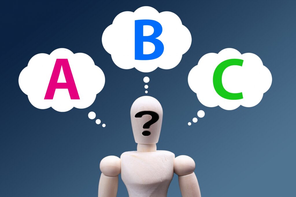 options A B C thinknig