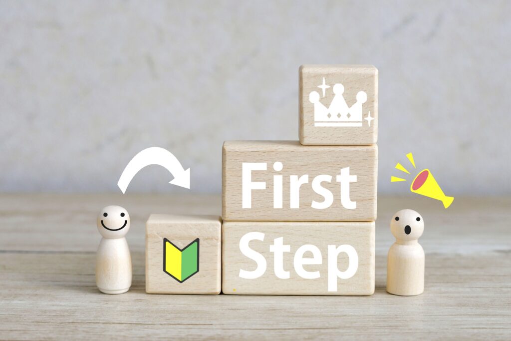 first step beginner mark blocks