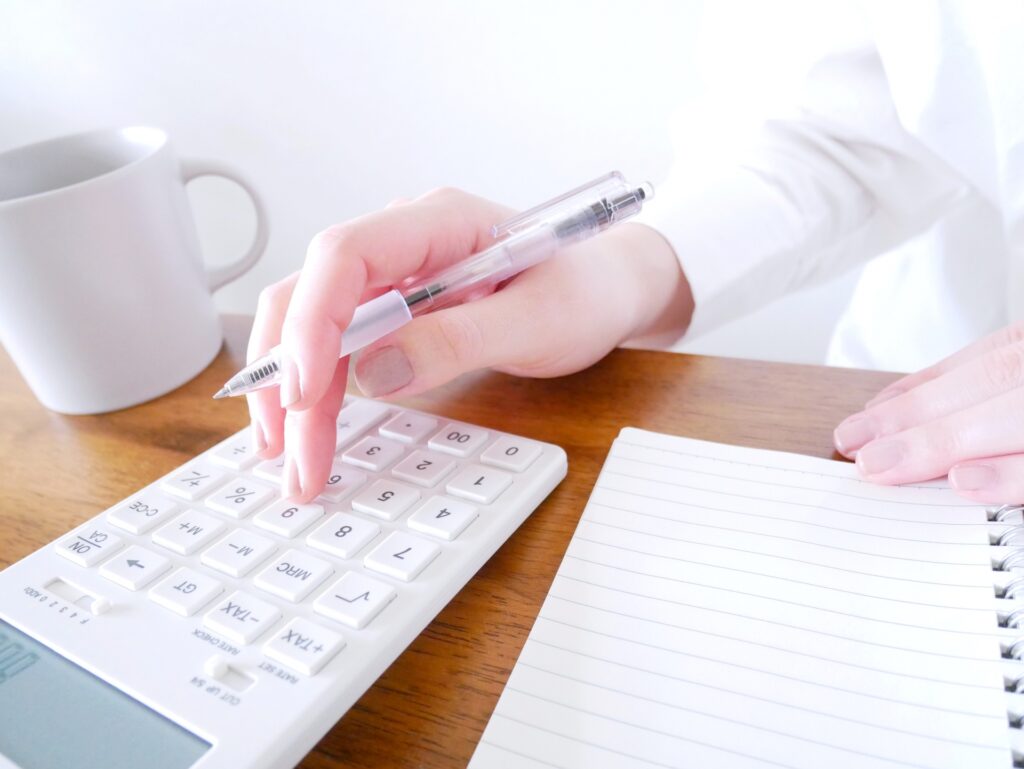 calculator white pen