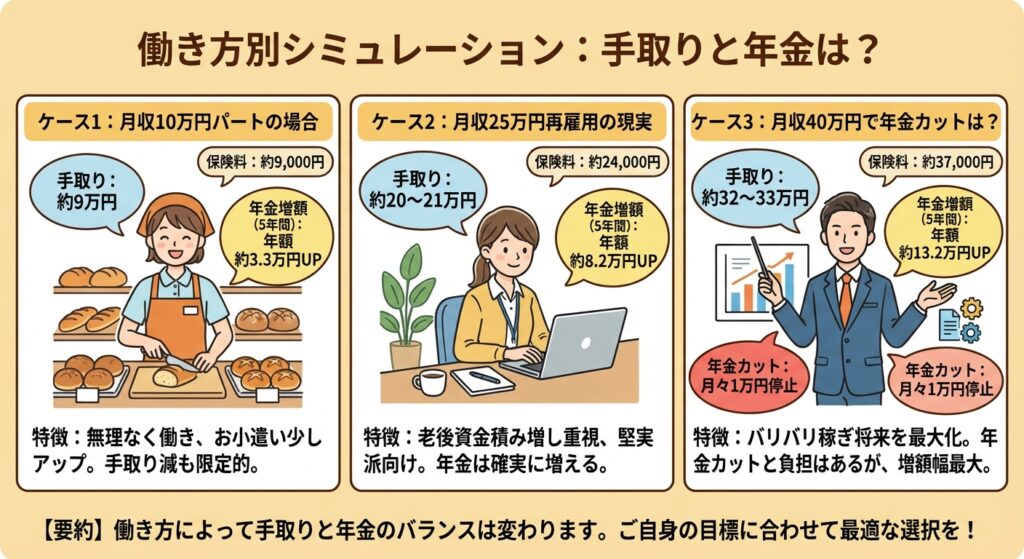 3 Cases salary based