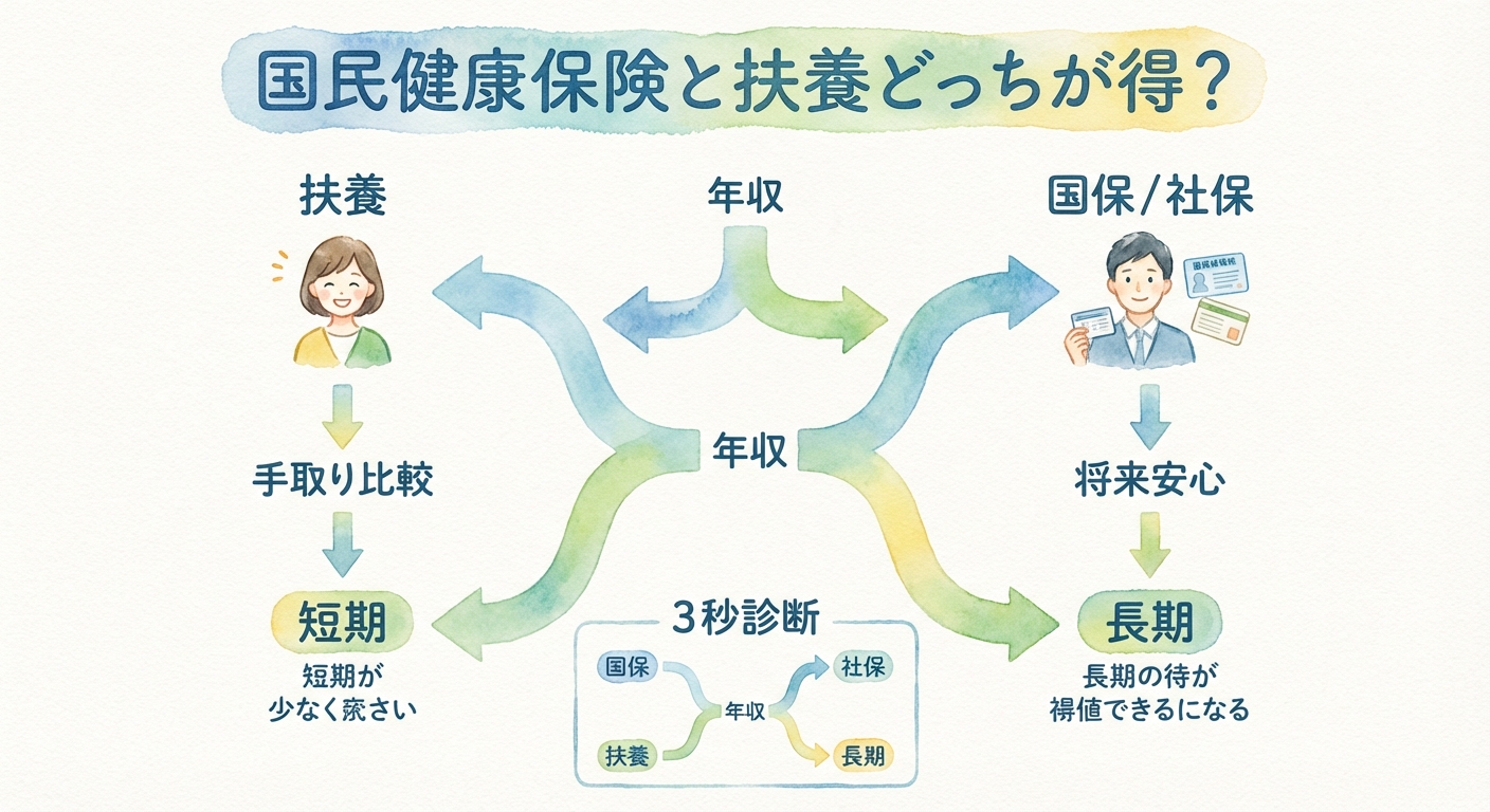 国民健康保険と扶養どっちが得？あなたの最適解を解説